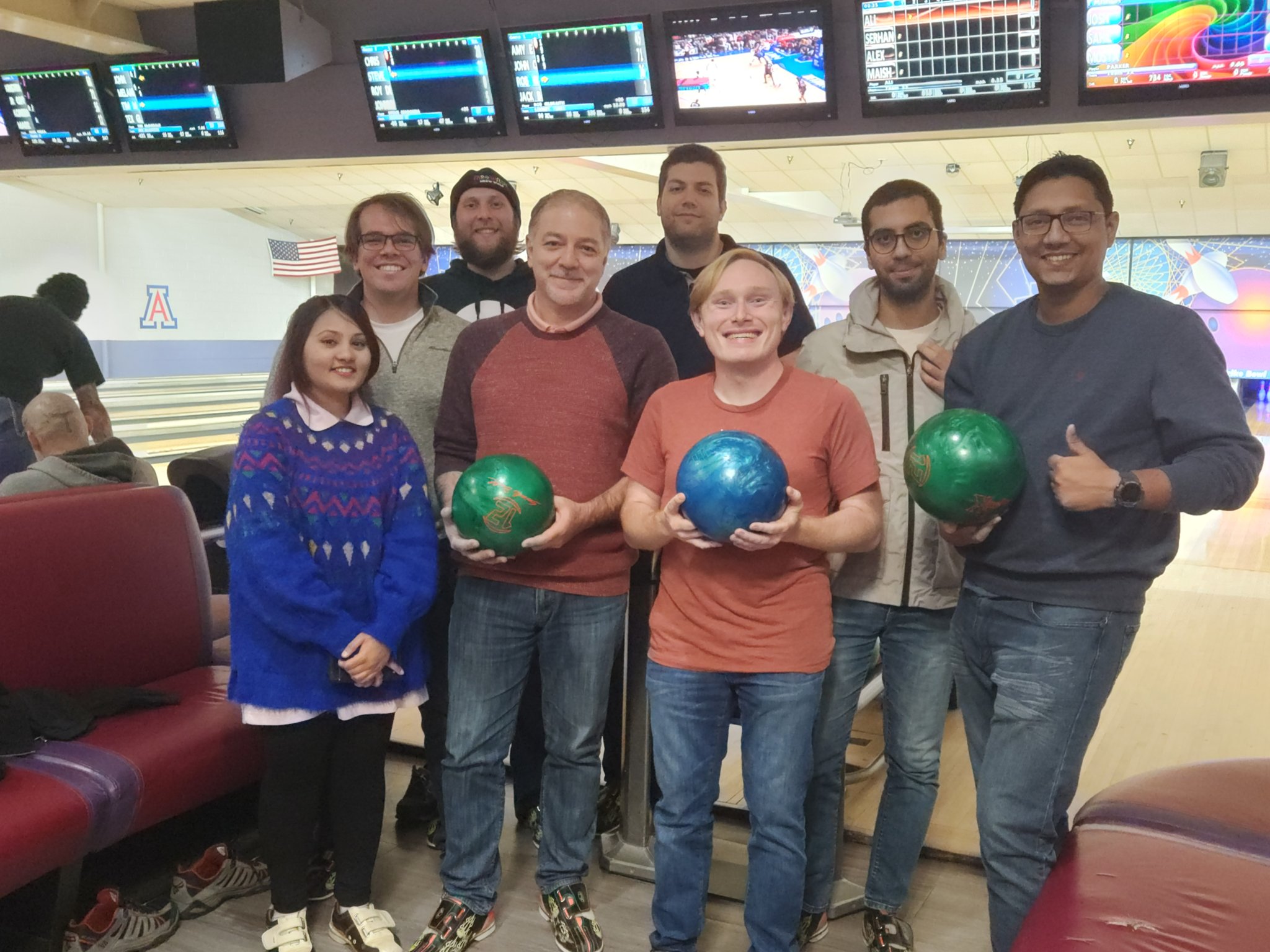 The team at our bowling event, 2022