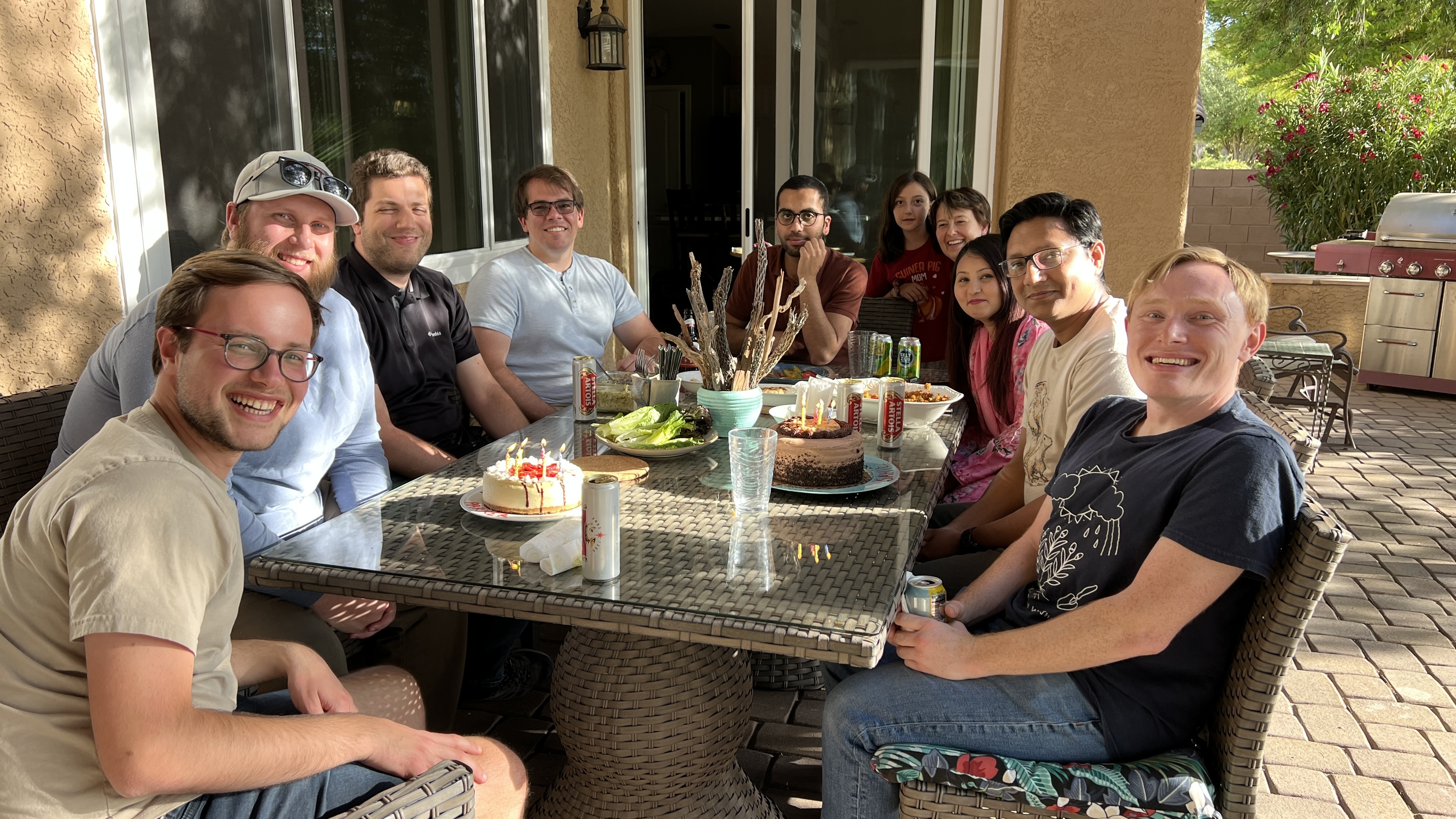 The team having dinner at Dr. Akoglu's house, 2023